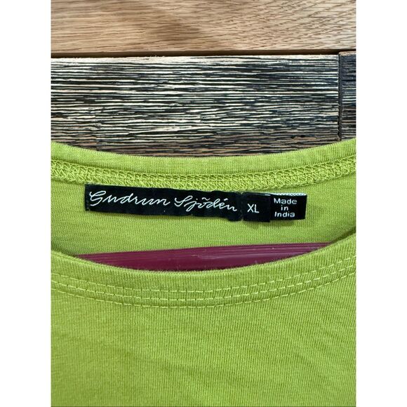 Gudrun Sjoden cotton green top size XL - Picture 3 of 5